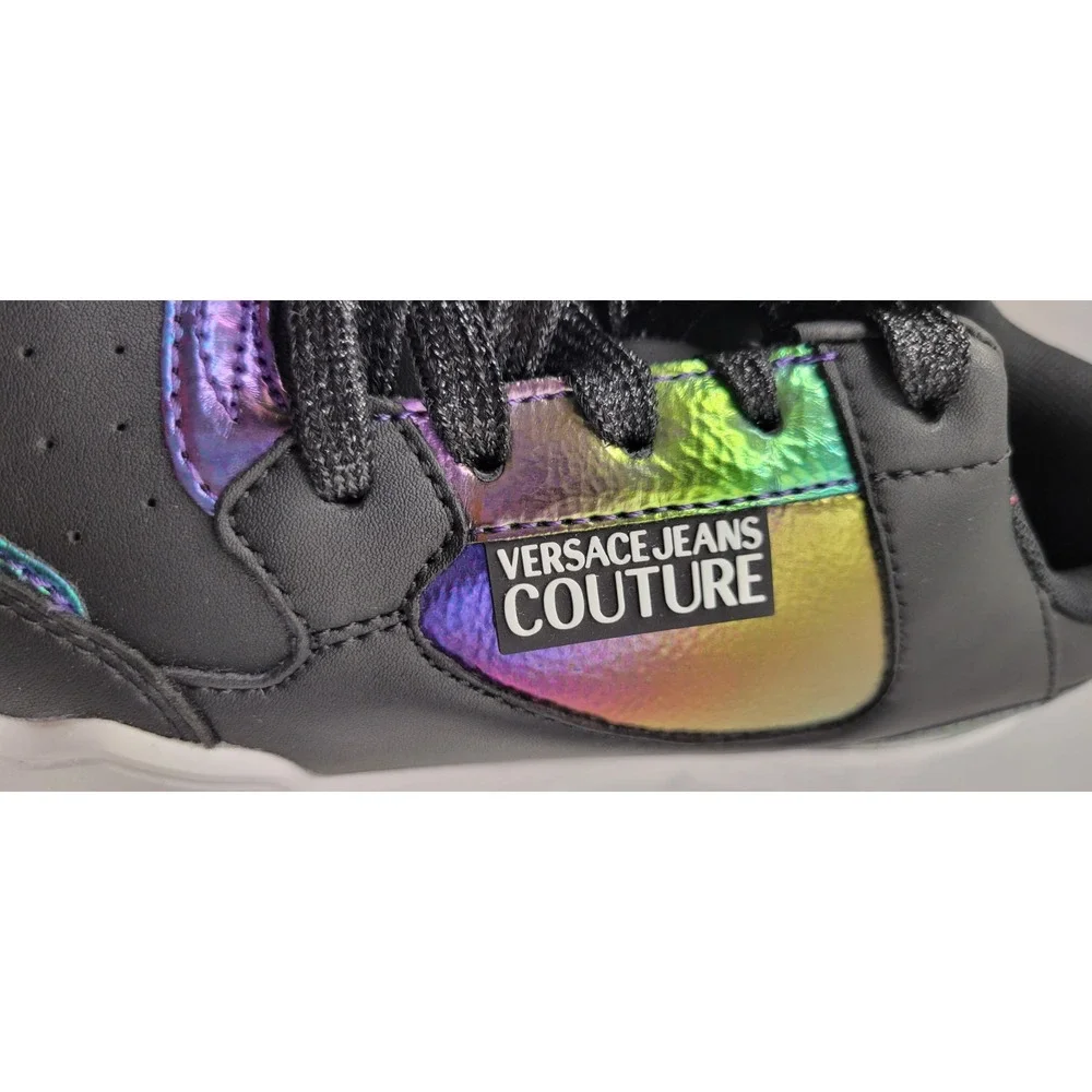 Multicolored Leather Versace Jeans Couture Lace Up Platform Sneakers Size 5